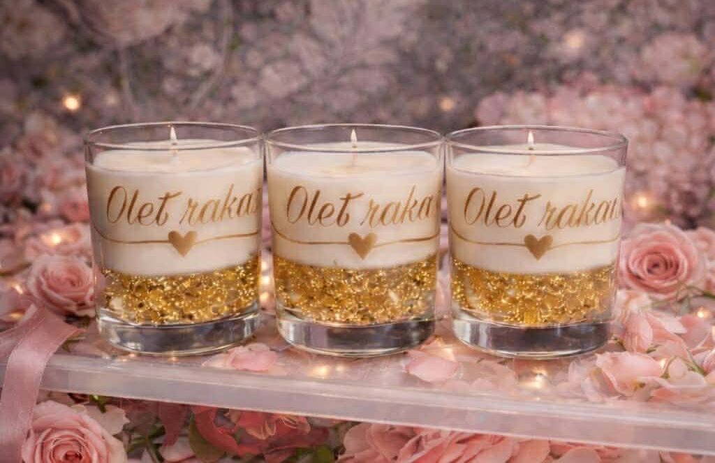 ks kahe värviga küünal